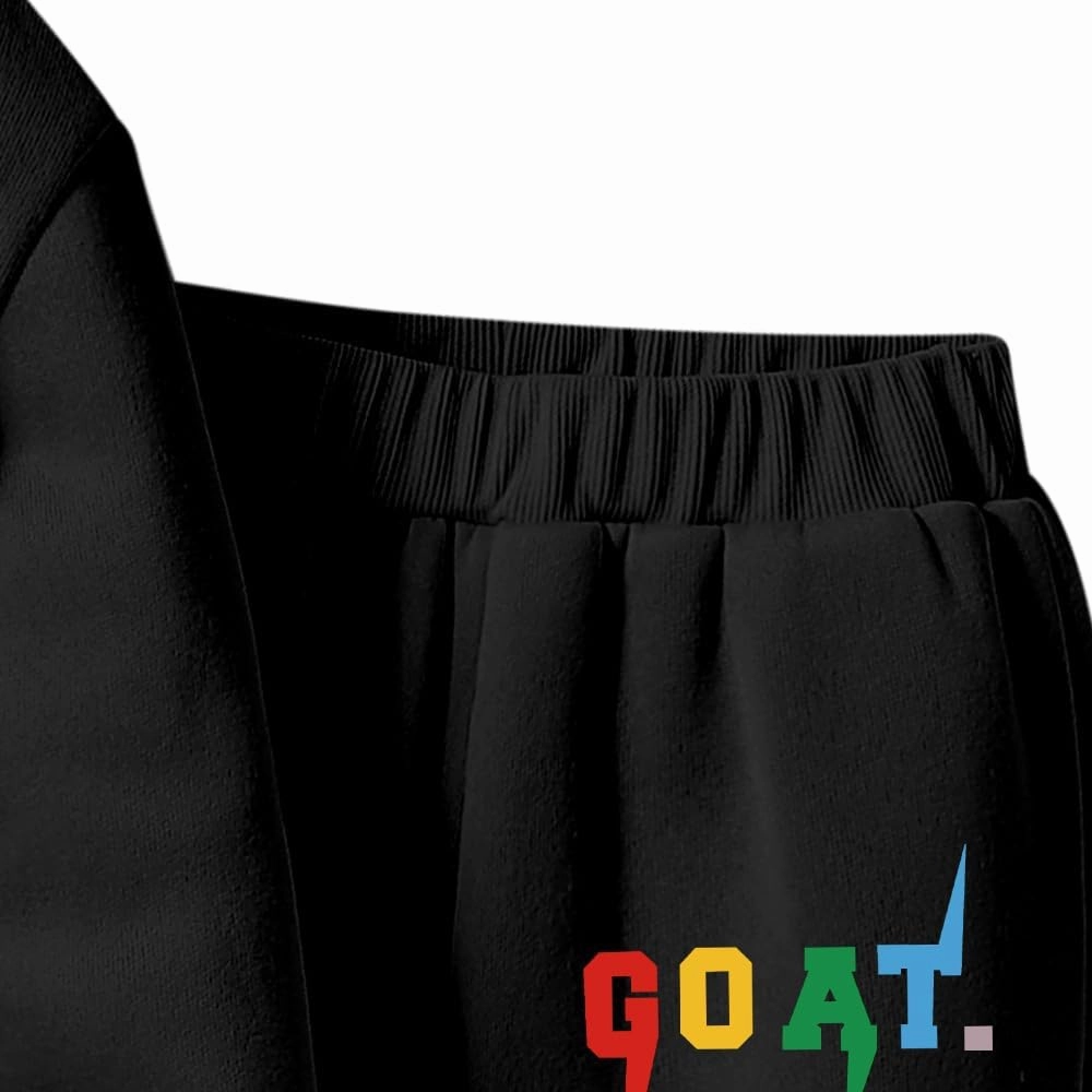 Toddler Boy Outfit - Letter Printing Hooded Sweatshirt & Sports Pants - Clothing Set for Kids (3-7 T)