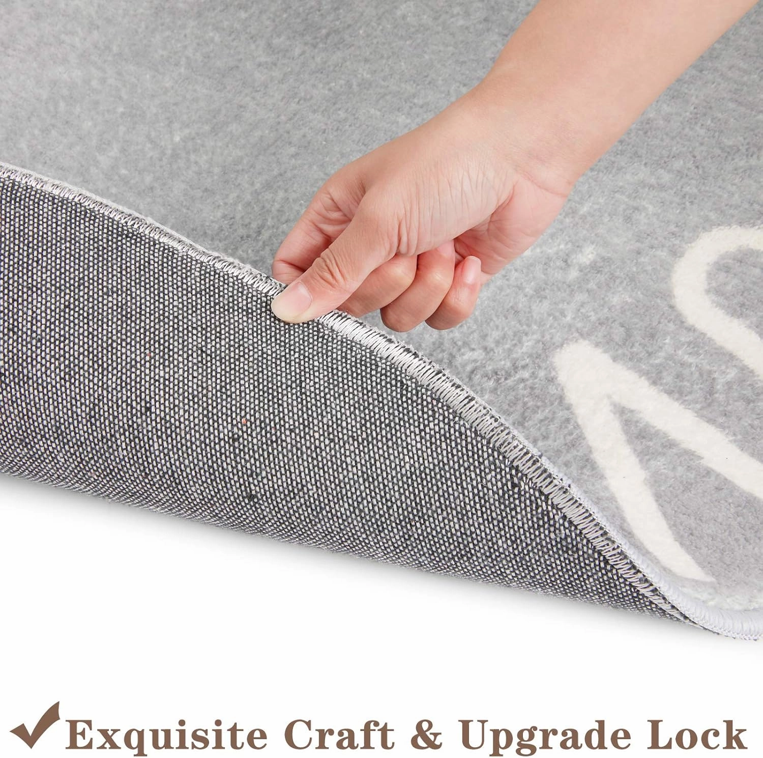 Topotdor Round Kids Play Rug Alphabet Nursery Area Rug Extra Large Soft Crawling Play Mat for Children Toddlers Bedroom (40 inch, Grey)