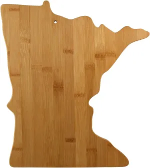 Totally Bamboo Minnesota State Shaped Cutting Board, Natural Bamboo