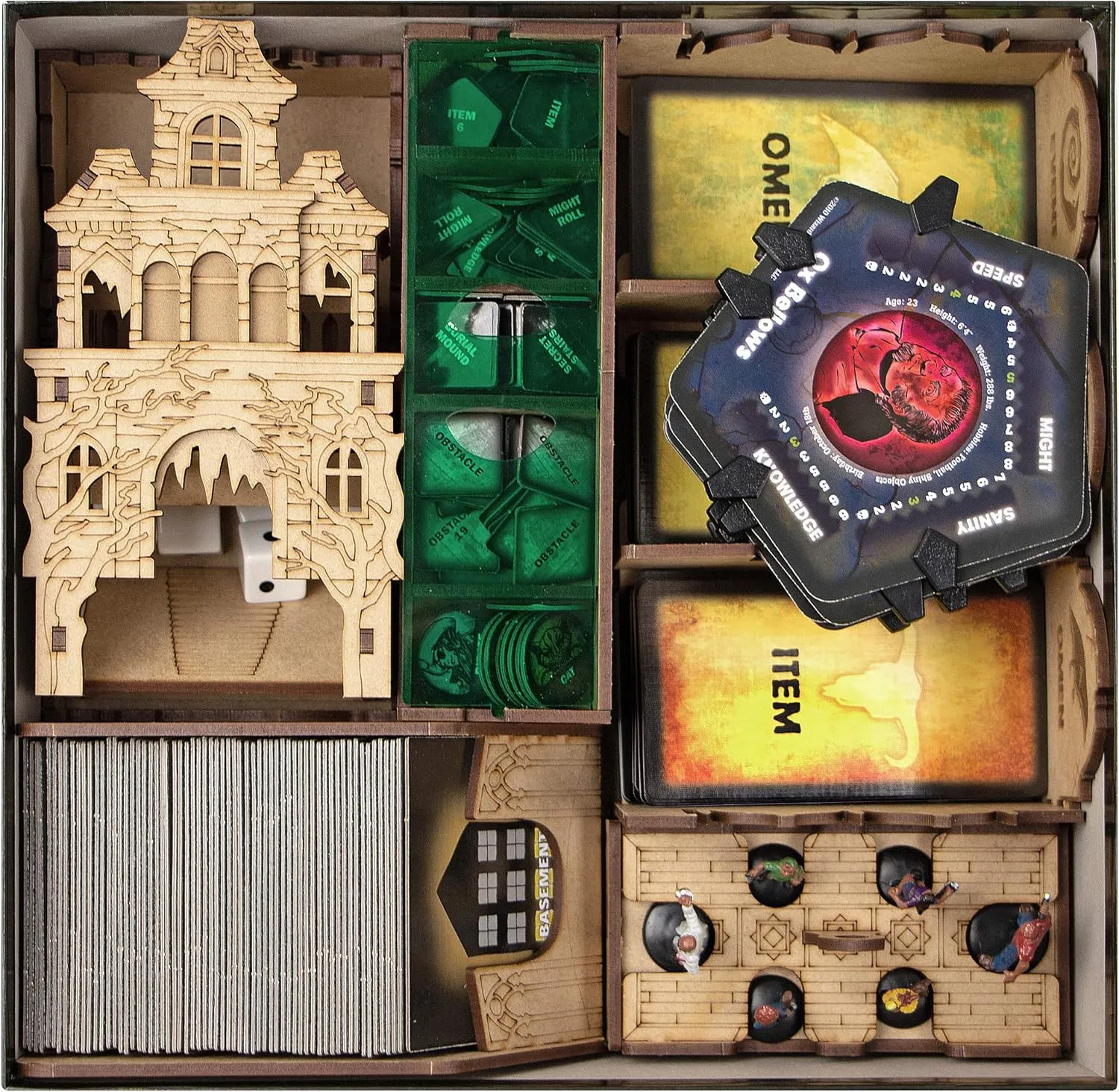 TowerRex Organizer for Betrayal at House on The Hill 2nd Ed Board Game, Widow's Walk Expansion, Storage Insert, Accessories Upgrade