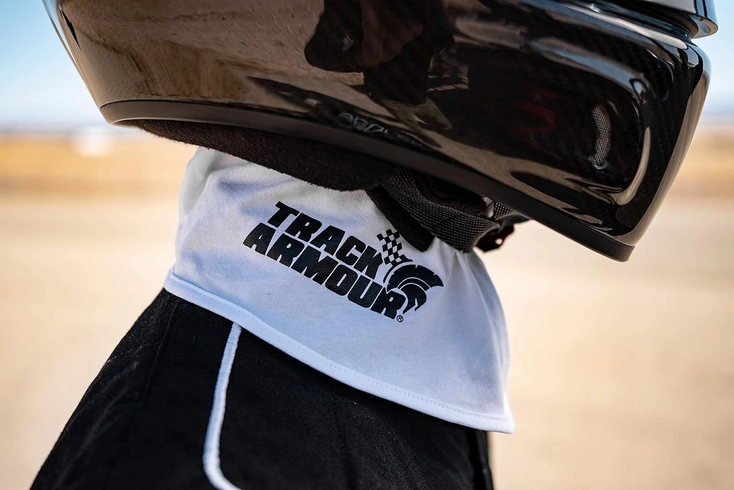 TRACK ARMOUR] Racing Head Sock Balaclava for Auto and Motorcycle Racing White Color TAHS-WT