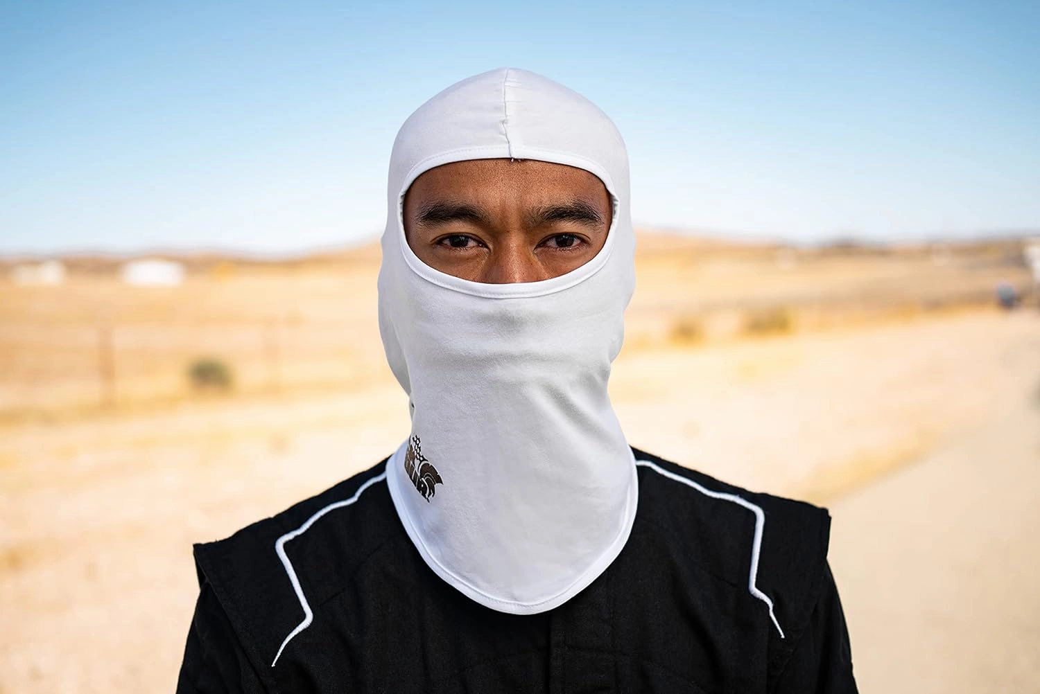 TRACK ARMOUR] Racing Head Sock Balaclava for Auto and Motorcycle Racing White Color TAHS-WT
