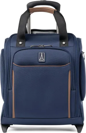 Travelpro Crew Classic Lightweight Softside Luggage, Rolling Underseat Carry on Bag, 14" Laptop or Tablet Sleeve, Men and Women, 17-Inch, Patriot Blue