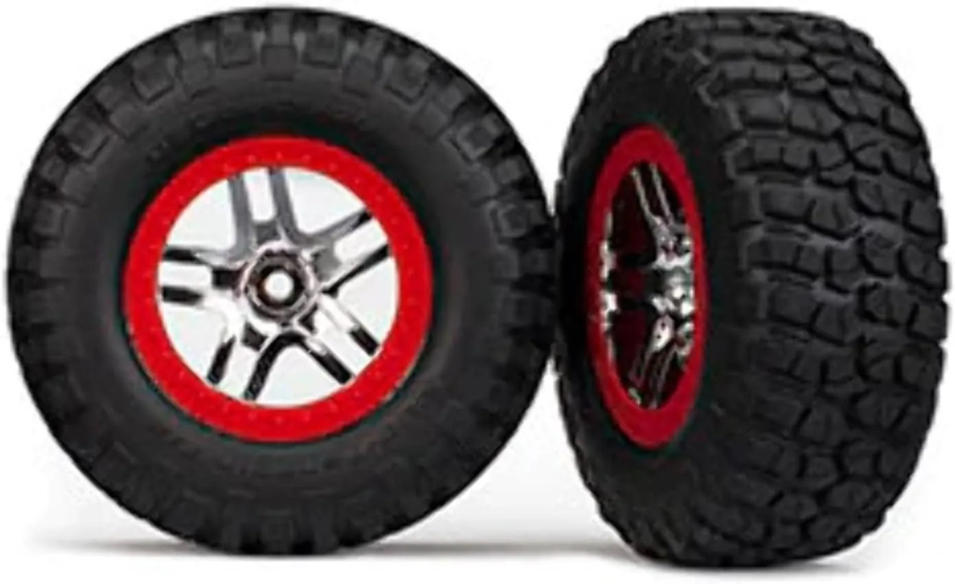 Traxxas 5877R Tire and Wheel Model Car Parts, Red