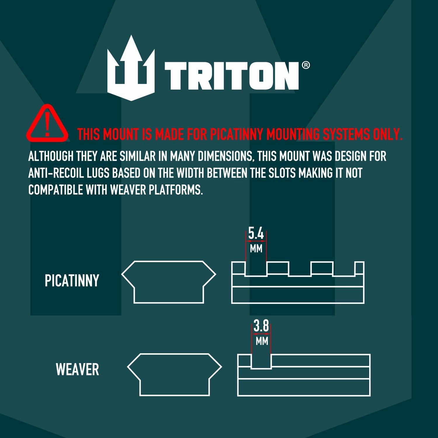 Triton Match Precision Rifle Scope Mounts - 6061-T6 Aluminum - Offset Cantilever or Inline in 1" or 30mm Configurations