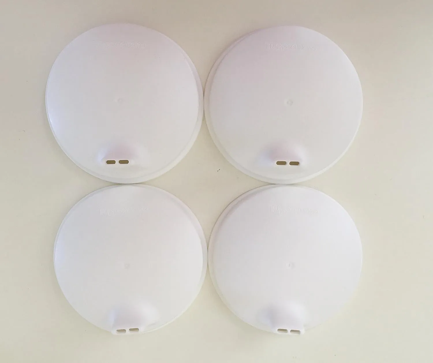 Tupperware Domed Sipper Seals Set of 4 in White