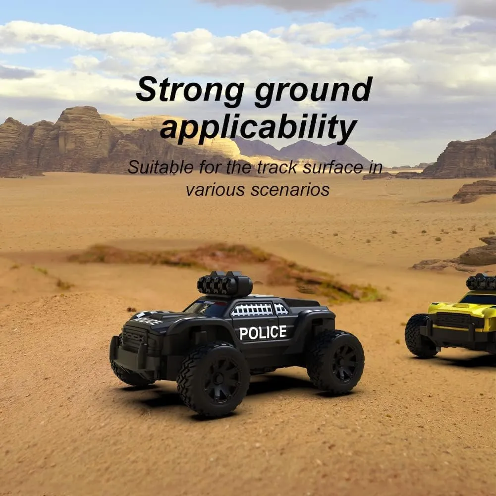 Turbo Racing 1:76 Scale Drift RC Car with Gyro Mini Full Proportional RTR 2.4GHZ Remote Control (C82 Black-Monster)