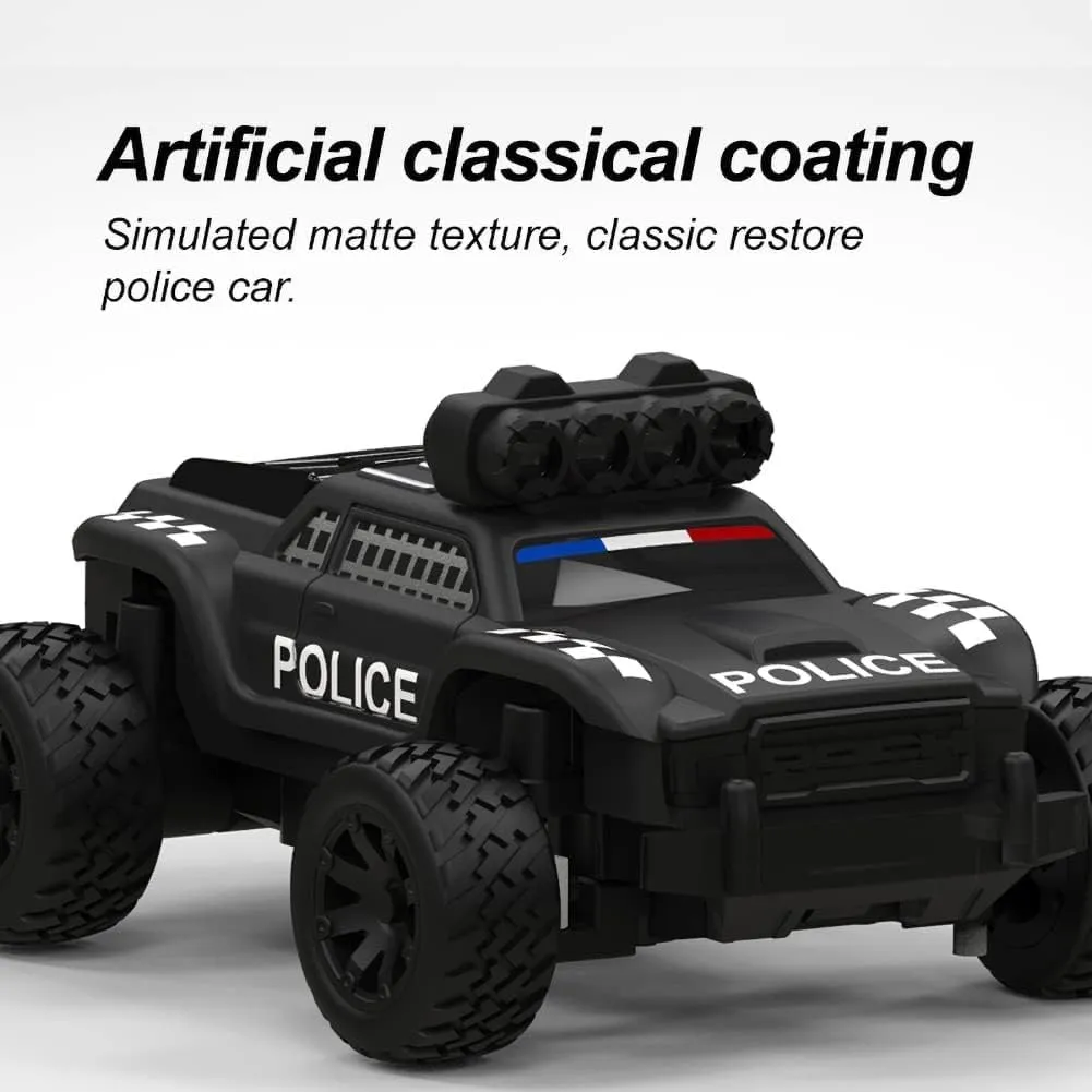 Turbo Racing 1:76 Scale Drift RC Car with Gyro Mini Full Proportional RTR 2.4GHZ Remote Control (C82 Black-Monster)