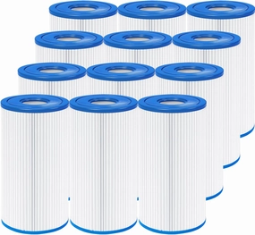 Type A or C Filter Cartridge for Intex 59900E and 29000E Filter Pump, Washable Filters for Pool Fits 500, 530, 800, 1000 & 1500 GalHr Filters 12 Pack