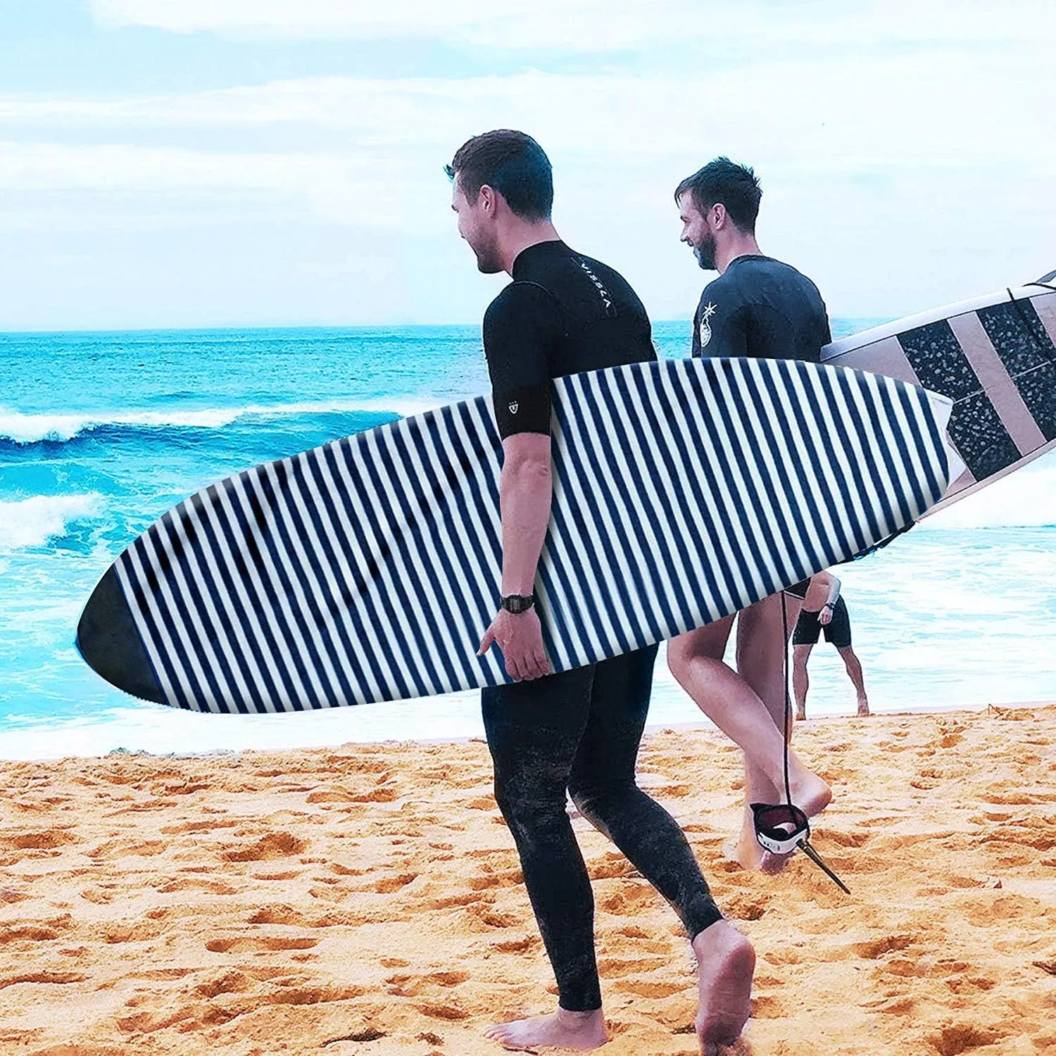 UCEDER Surfboard Sock Cover,Lightweight Stretch Board Bag for Sun Protection,Foldable Surfboard Sock Sleeve Perfect for Travel and Transportation