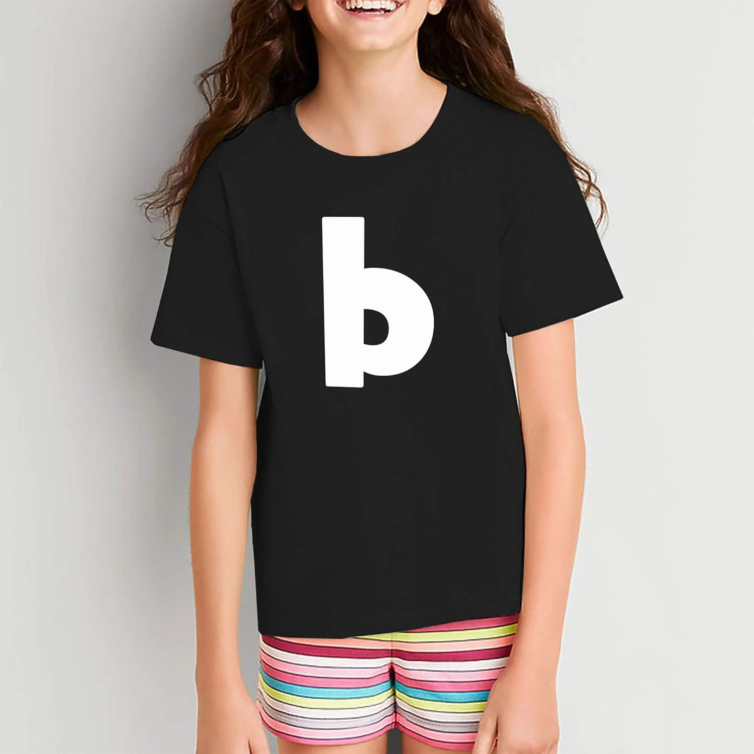 UGP Campus Apparel Lowercase Kids Alphabet Letter Initials Youth T Shirt