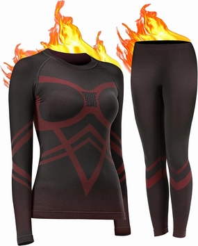 UNIQUEBELLA Womens Thermal Underwear, Thermal Base Layers Women - Ski Wear Ladies Compression Athletic Long Johns Skins Set
