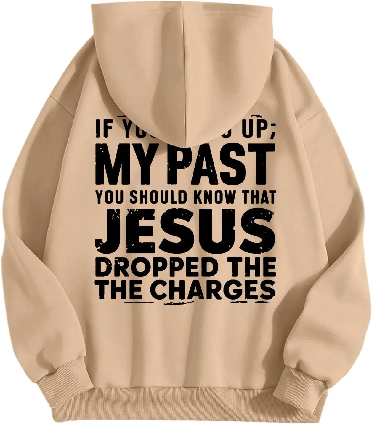Unisex Casual Inspirational Jesus Saves Hoodie Crew Neck Religious Faithful Shirt Long Sleeve Fashion Religious God