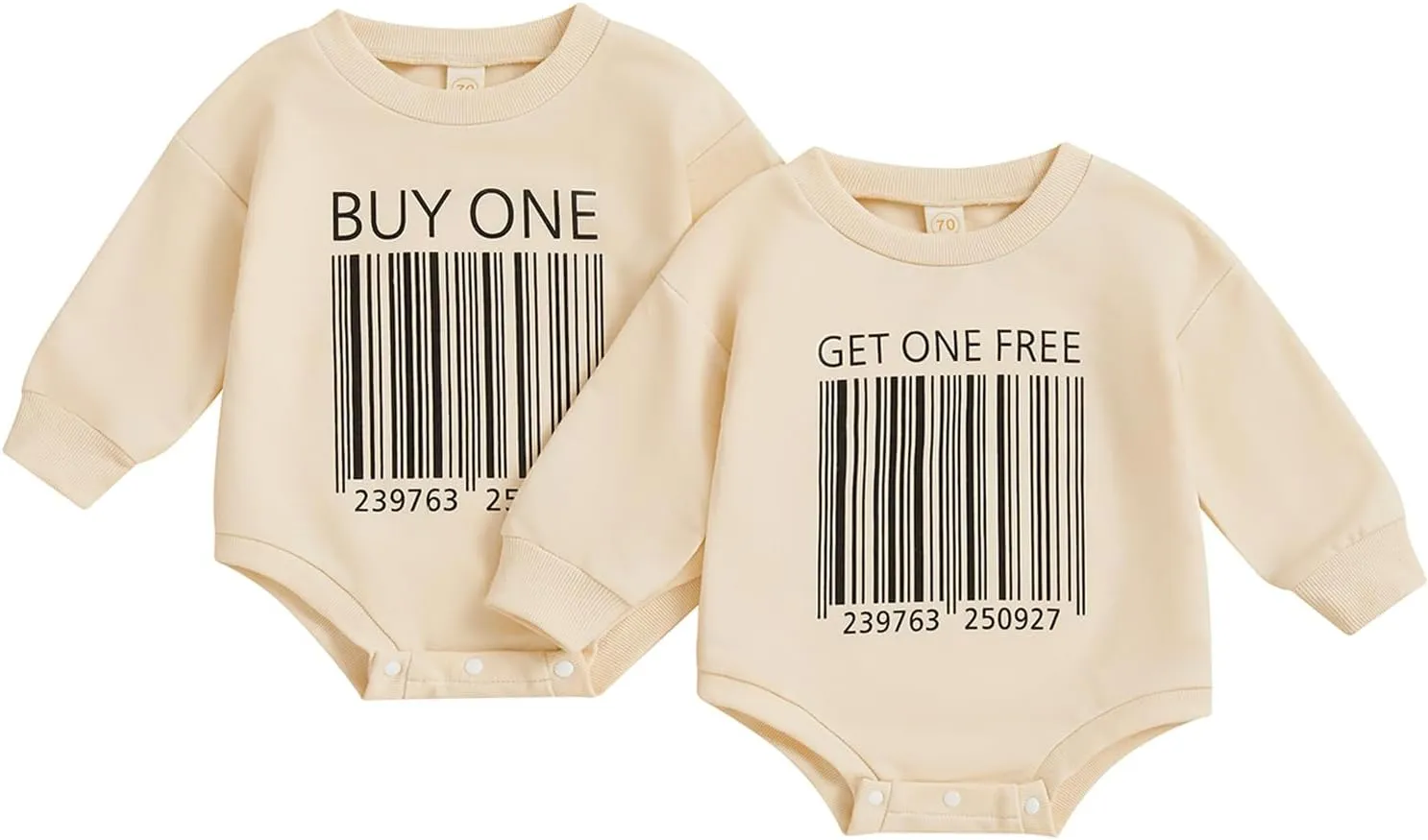 Unisex Infant Baby Twins Clothes 2Pcs Funny Letter Romper Bodysuit Shirts Twins Baby Gifts Boys Girls