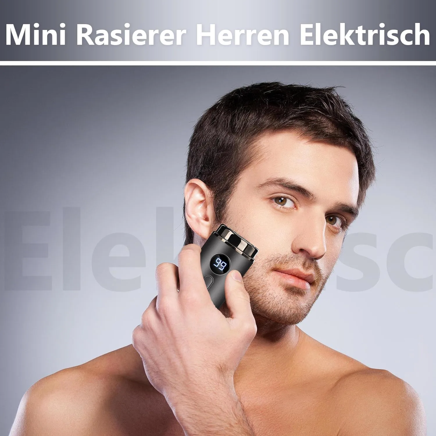 Unisex Mini Portable Electric Shaver, USB Rechargeable Waterproof Electric Razor, for Car, Travel, Home Use(Gray)