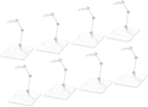Vaguelly 8pcs Adjustable Action Figure Display Stands Transparent Support Holders for Doll Models for Home Store and Collectors Lightweight Portable Figure Accessory