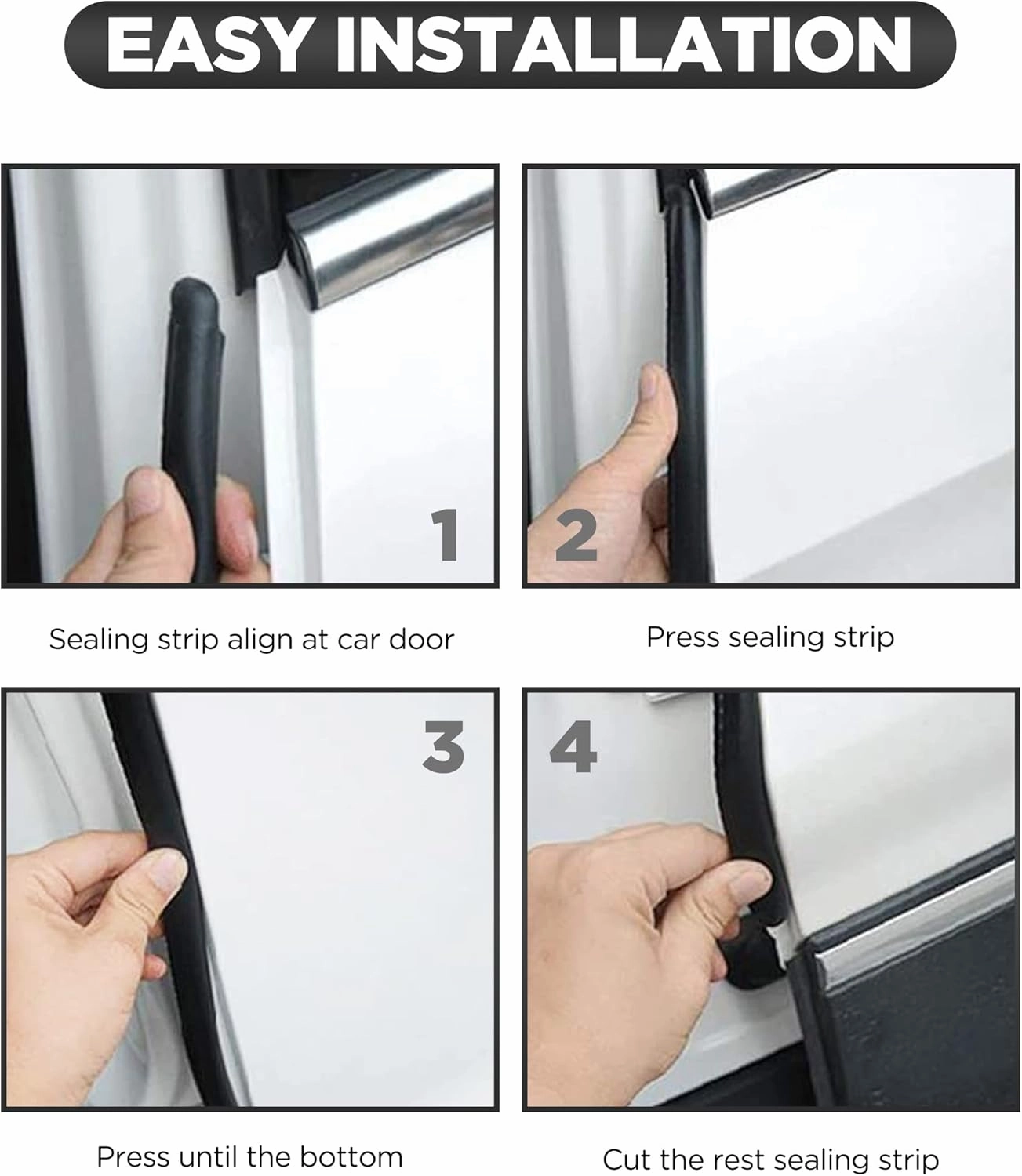 VAGURFO Rubber Edge Trim,Car Weather Striping,Door Rubber Seal Strip Trim Seal,Automotive Weather Stripping Edge Guard for Cars, Boats, RVs, Trucks, and Home Applications (20 FT)
