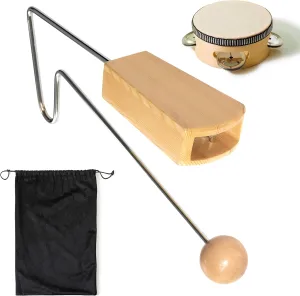 Vibraslap - Includes Carrying Bag and Mini Tambourine