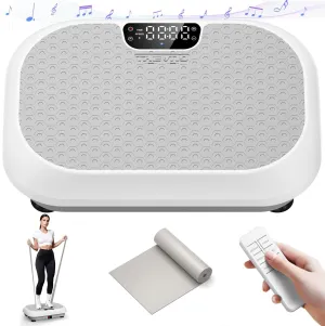 Vibration Plate Exercise Machine Weight Loss, Full Body Shaker Workout Vibration Plates Lymphatic Drainage, Stand Shake Vibrating Plate for Women Men 450 Lbs Capacity Fitness Platform