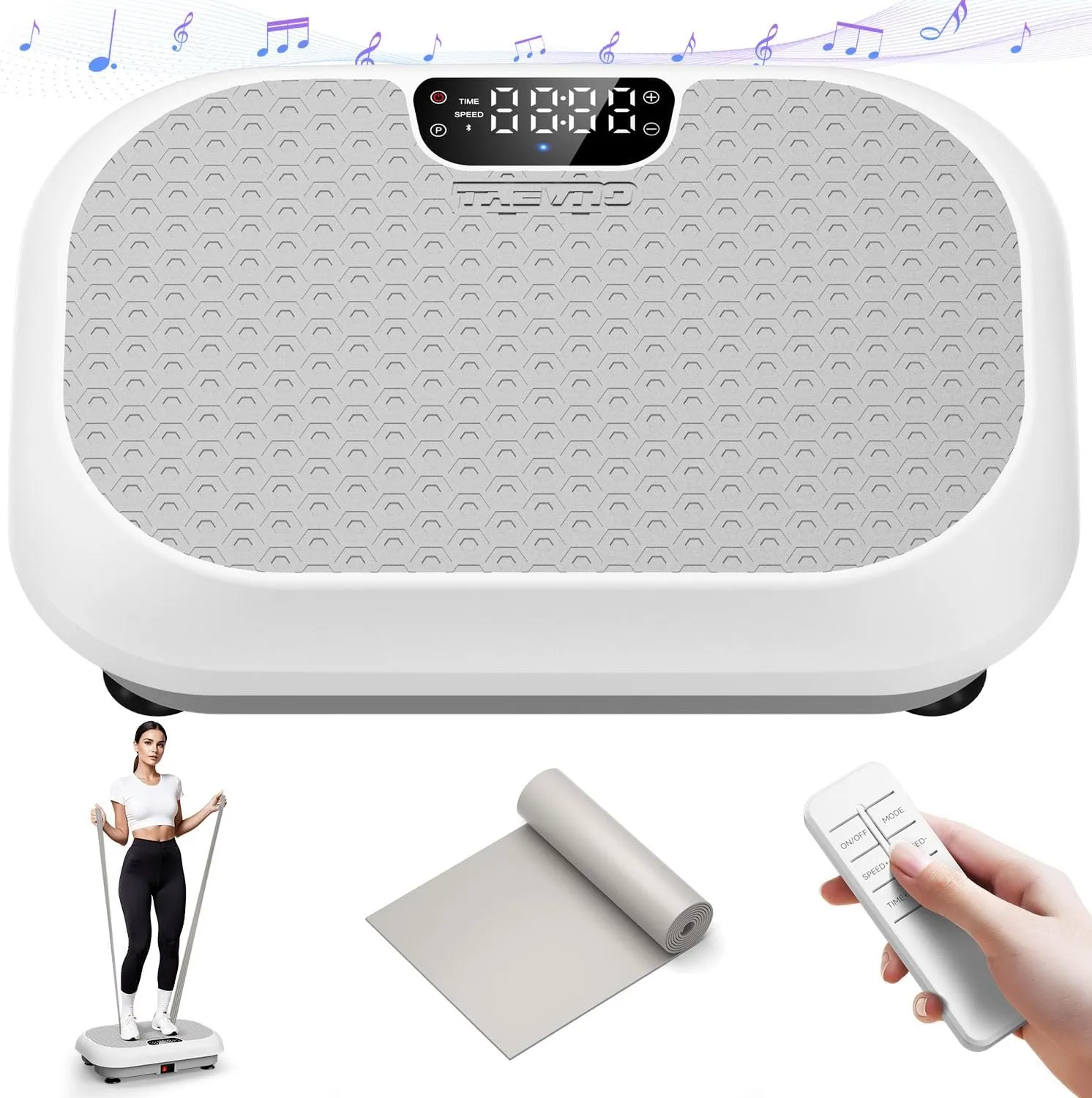 Vibration Plate Exercise Machine Weight Loss, Full Body Shaker Workout Vibration Plates Lymphatic Drainage, Stand Shake Vibrating Plate for Women Men 450 Lbs Capacity Fitness Platform