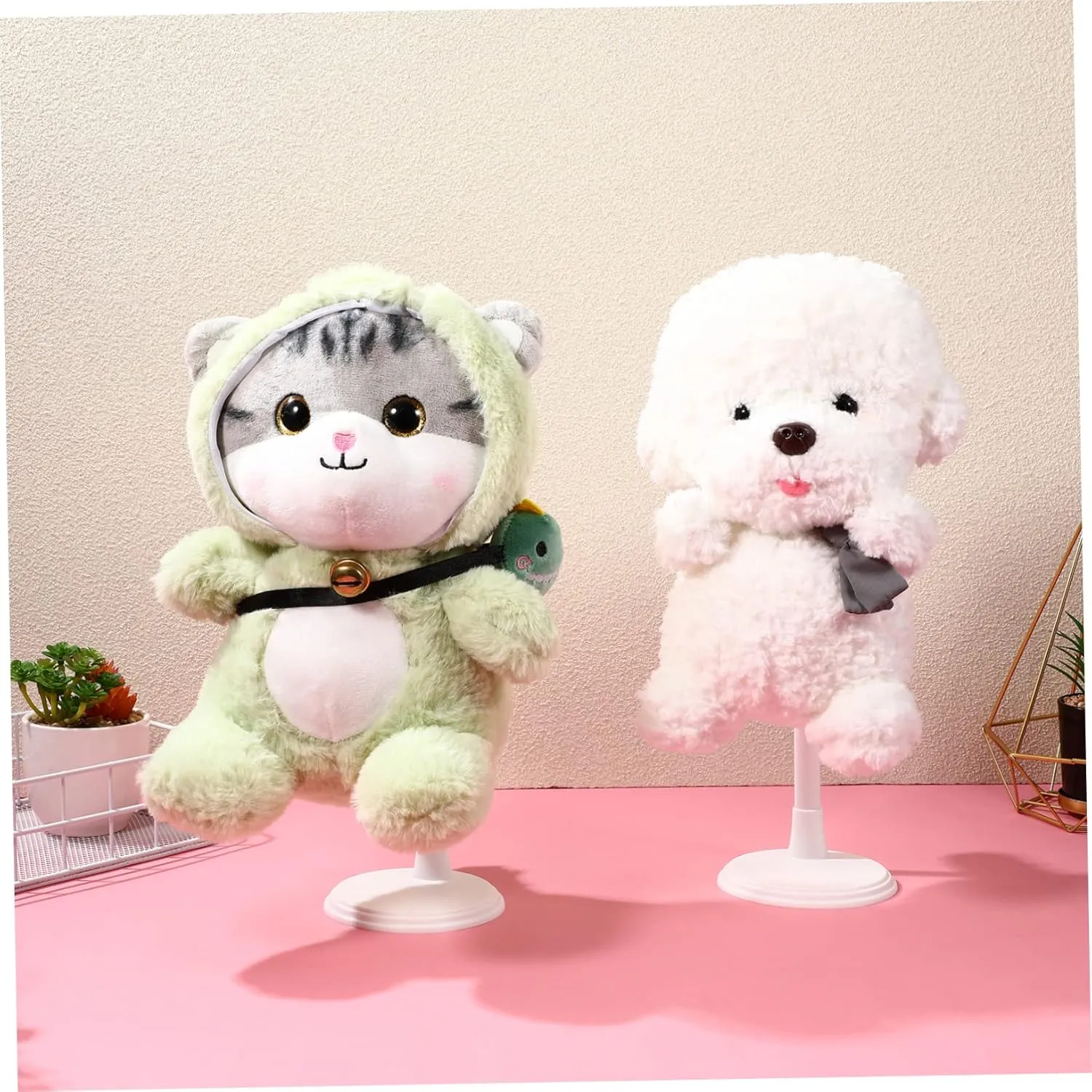 VICASKY 4pcs Doll Support Stands Action Figure Display Brackets for Home Shop Organization Easy Installation Doll Holders for Collectibles Models Figures