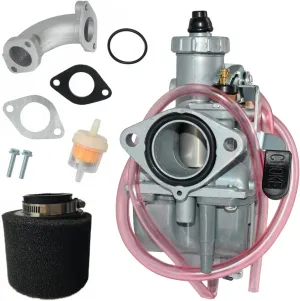 VM22 26mm Carburetor with Air Filter Intake Fit for Mikuni 110cc 125cc 140cc Dirt Pit Bike Pitpro SSR Predator GX200 196cc 212cc Clones Mini Bike Go Kart Carb