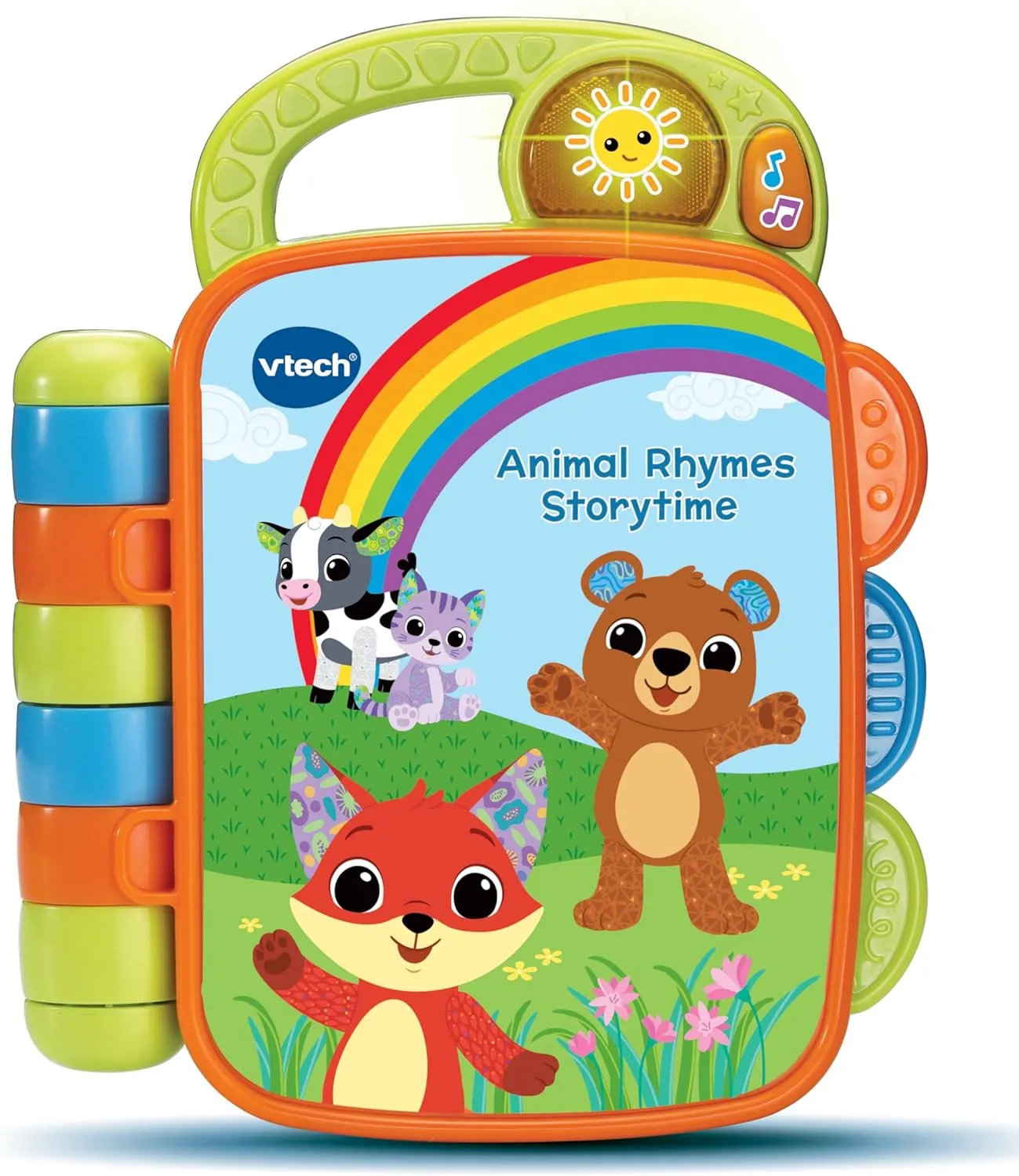 VTech Baby Animal Rhymes Storytime, Interactive Baby Book with 6 Wipe Clean Pages, Light-up Button, Songs & Melodies, Gift for Babies 9, 12, 18 Months  , English Version