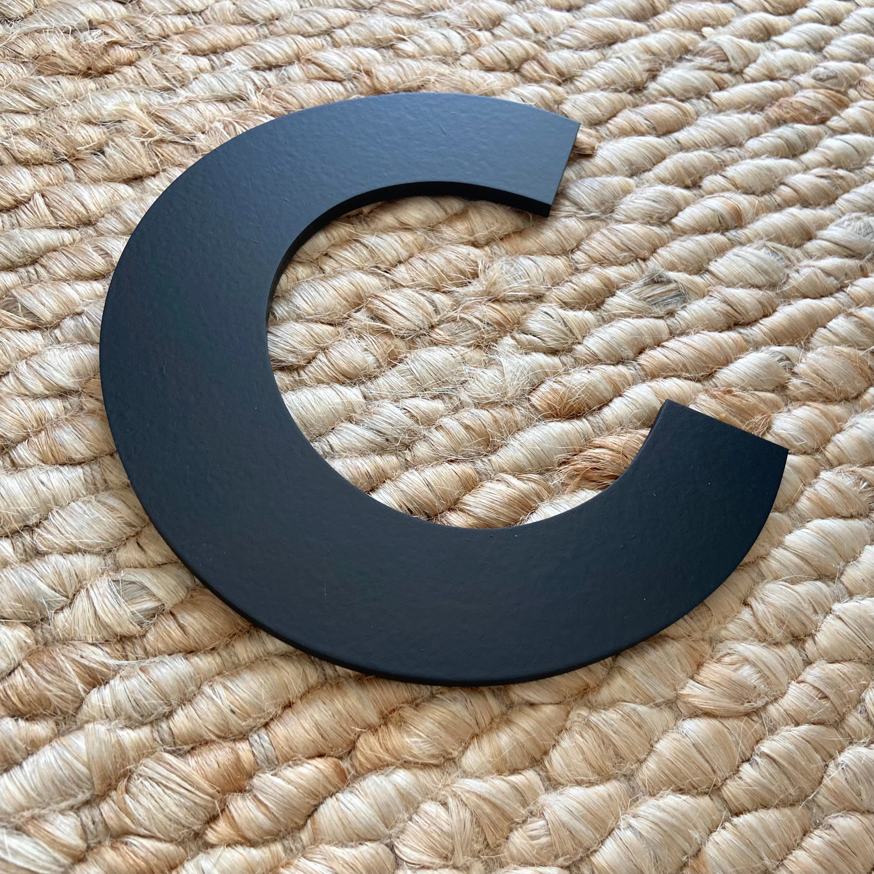 W - 7” Letter Painted Black Alphabet Letters