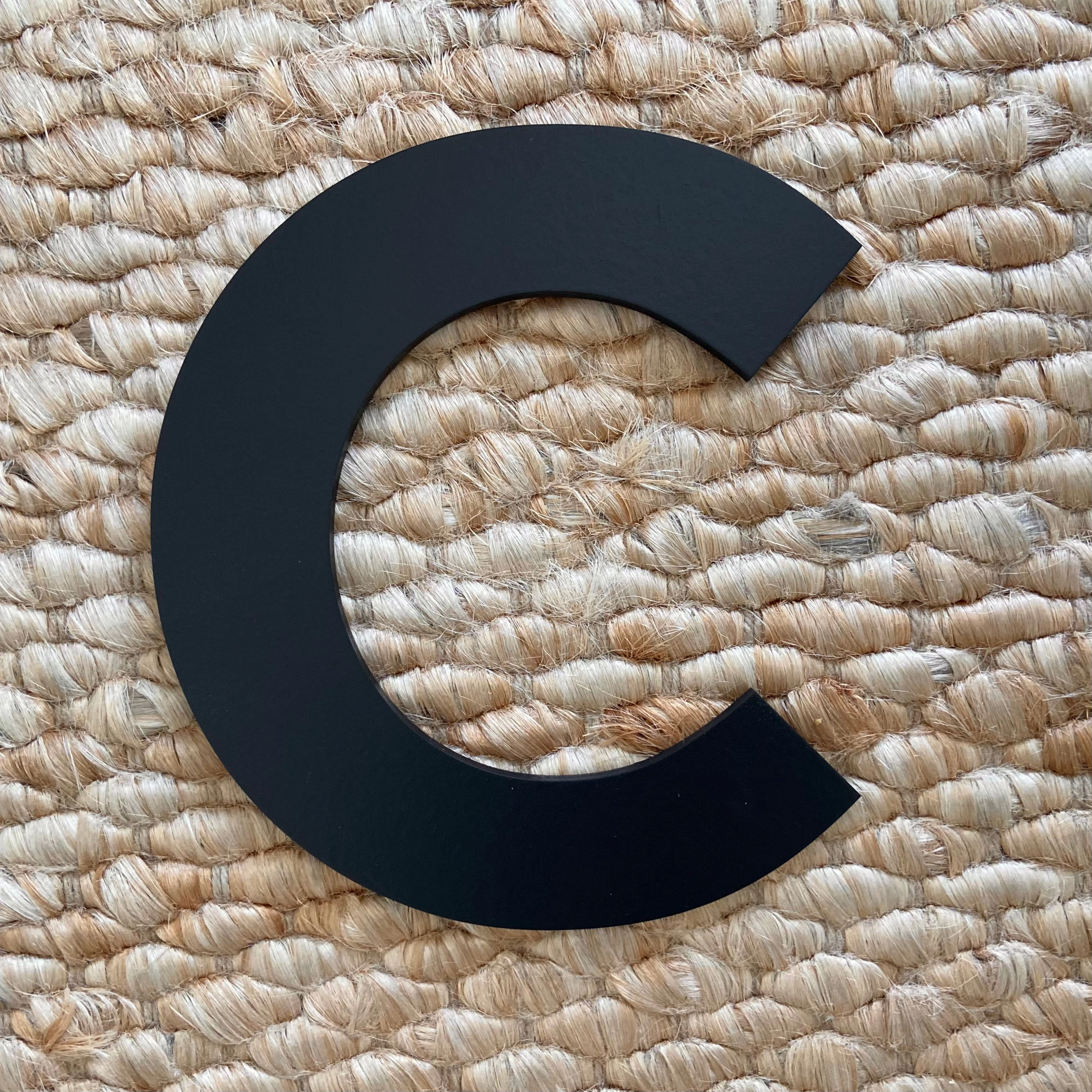 W - 7” Letter Painted Black Alphabet Letters