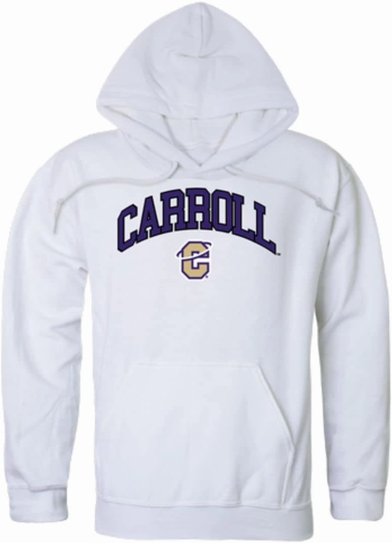 W Republic Carroll College Saints Campus Fleece Hoodie Sweatshirts White Large