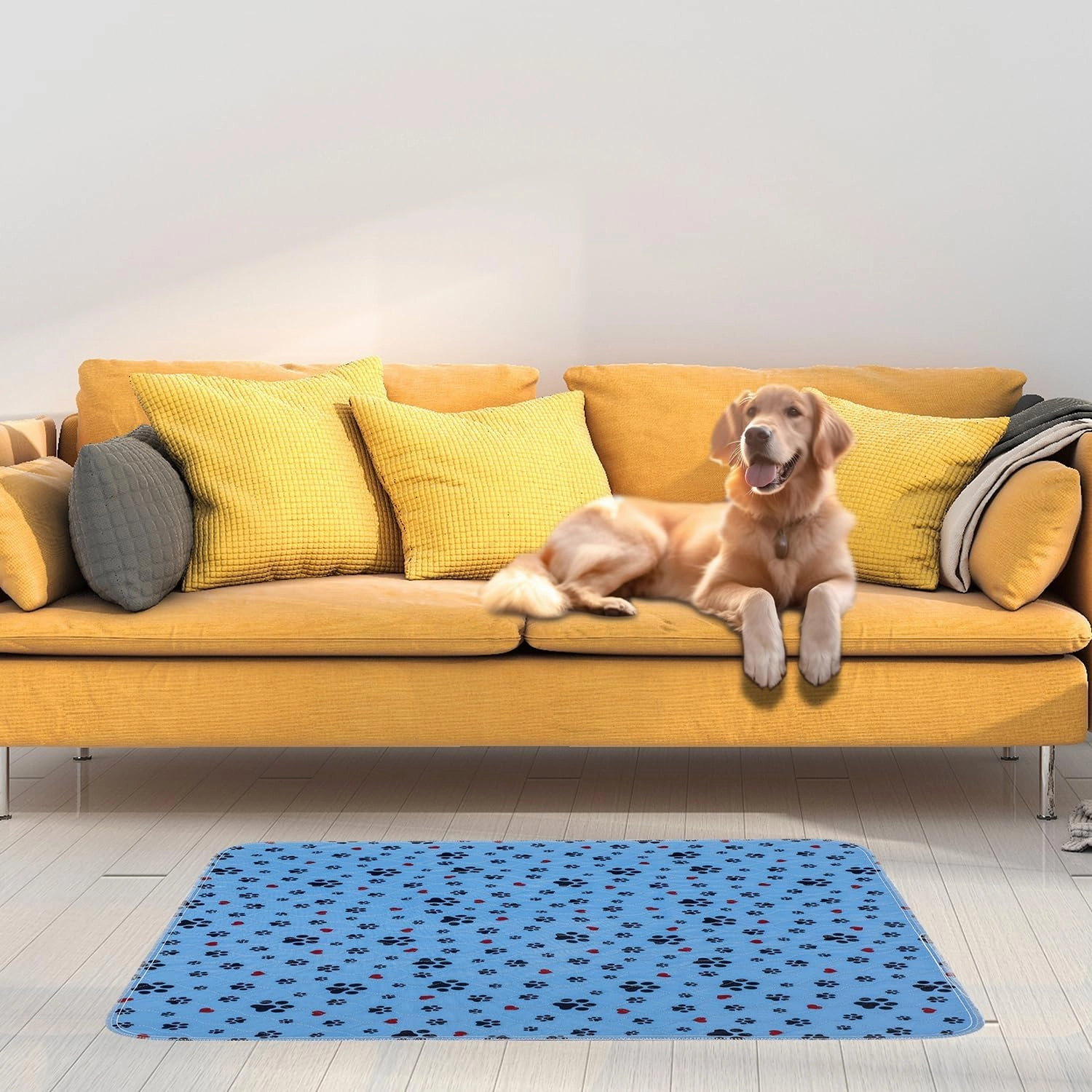 Washable Pee Pads for Dogs,4 Pack Extra Large 24"x36" Super Absorbent Reusable Puppy Pads,Non-Slip 100% Waterproof Dog Pee Pad,Pet Training Pads for Couch, Crate,Potty Training,Floor