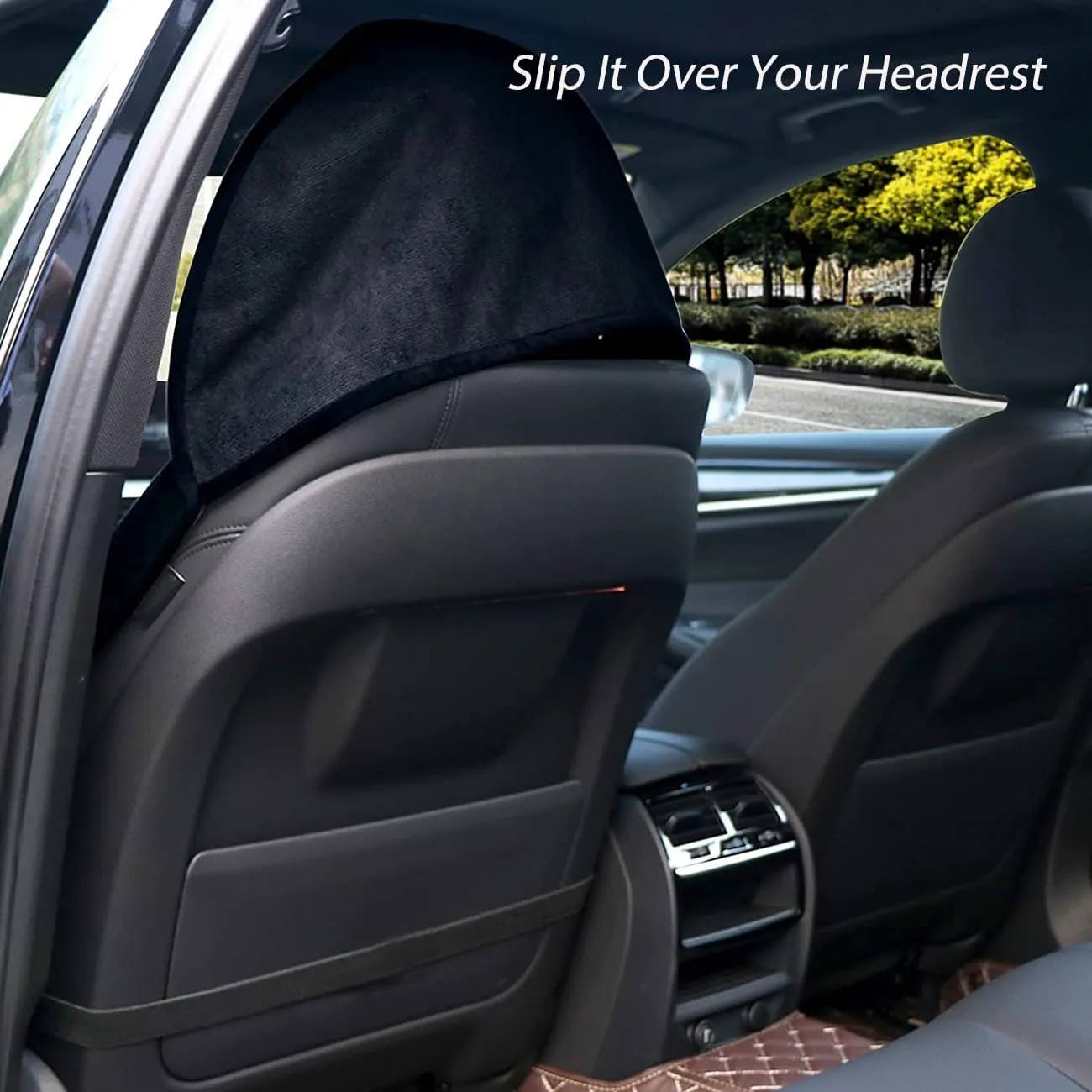 Waterproof Sweating Car Seat Cover for Post Gym Workout, Running, Swimming, Beach and Hiking, Universal Fit Non-Slip Bucket Seat Protector for Cars SUV Trucks, Machine Washable (2pcs Off-White)
