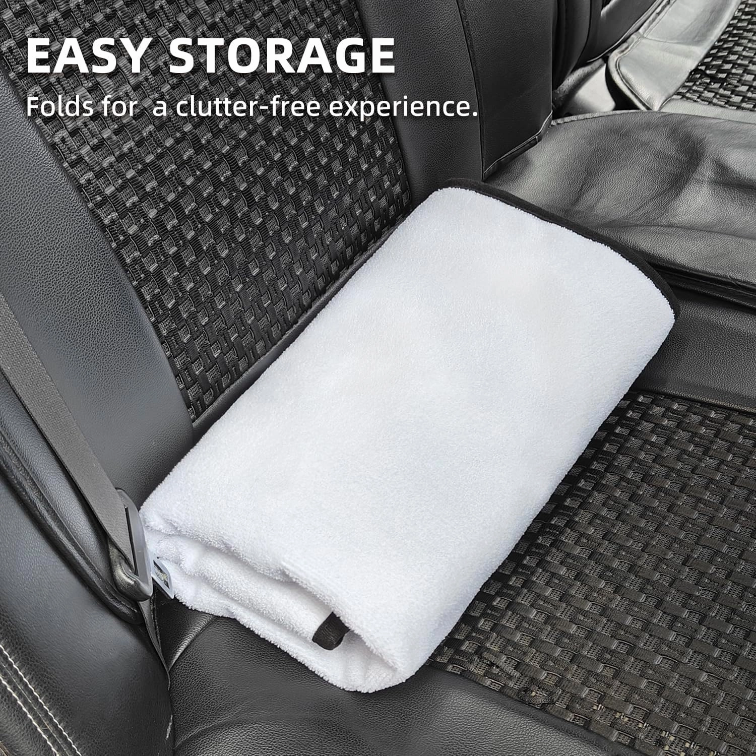 Waterproof Sweating Car Seat Cover for Post Gym Workout, Running, Swimming, Beach and Hiking, Universal Fit Non-Slip Bucket Seat Protector for Cars SUV Trucks, Machine Washable (2pcs White)