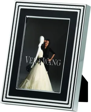 Wedgwood With Love Noir 4X6 Picture Frame, 4" x 6", Black/Silver