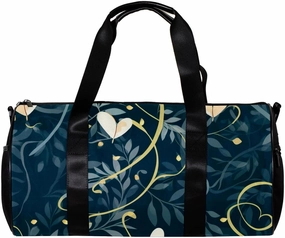Weekender Travel Bag,Small Gym Bag,Wedding Light Leaves Rings,Gym Duffle Bag