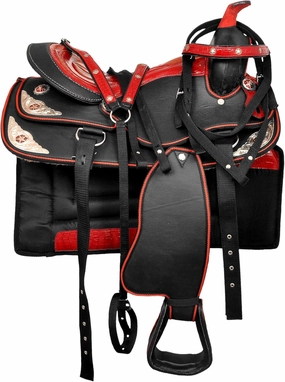 Western Synthetic Horse Saddle Lightweight Barrel Racing Saddle Trail Equestrian Horse Saddle Size 14 to 18 Inches Seat Model No. 1
