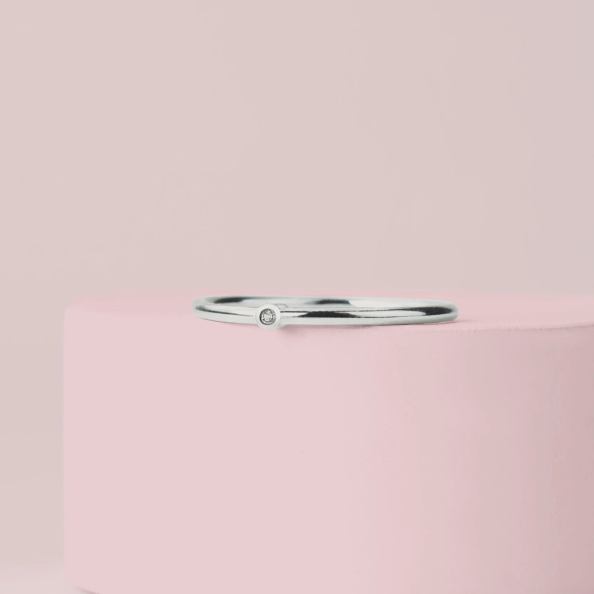 White Diamond Stacking Rings