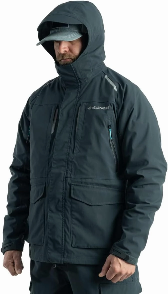 Whitewater Great Lakes Waterproof and Windproof Fishing Jacket with Ripstop Nylon