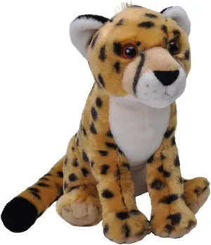 Wild Republic Cheetah, Cuddlekins, Stuffed Animal, 12 inches, Gift for Kids, Plush Toy, Fill is Spun Recycled Water Bottles (23852)