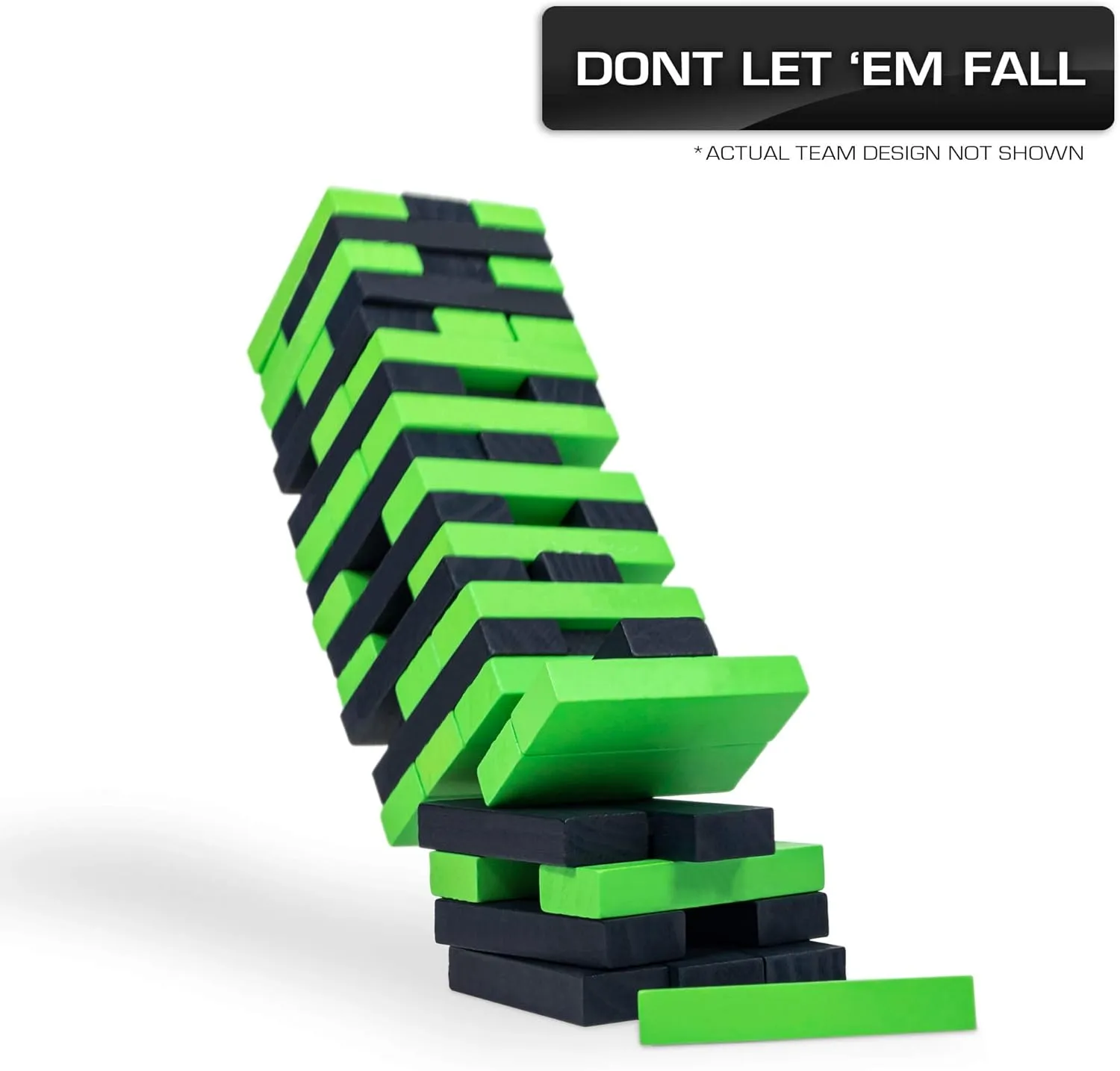 Wild Sports NCAA Pro Football Tabletop Stackers Block Game for College Football Fan, Dorm Game, Tailgate