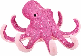 Wild Republic Octopus, Foilkins, Stuffed Animal, 12 inches, Gift for Kids, Plush Toy, Fill is Spun Recycled Water Bottles
