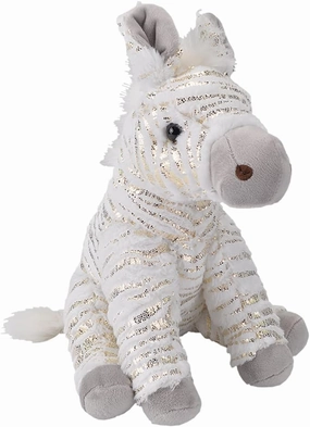 Wild Republic Zebra, Foilkins, Stuffed Animal, 12 inches, Gift for Kids, Plush Toy, Fill is Spun Recycled Water Bottles