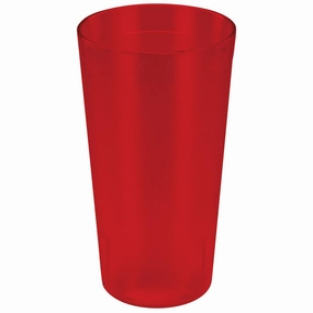 Winco Pebbled Tumblers, 16-Ounce, Red ( Pack of 12 )