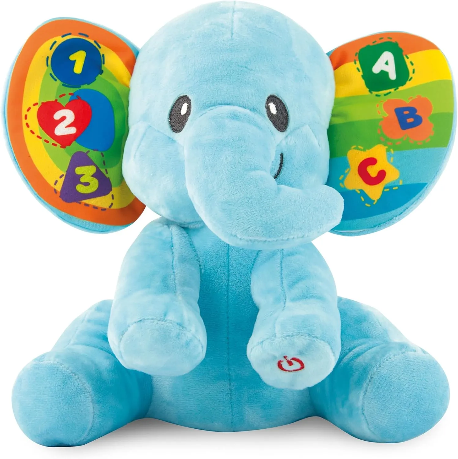 winfun Learn with Me Elephant – Light-Up Musical Plush Toy for Babies, Teaches ABCs, 123s, Shapes & Colors, Interactive Buttons, Moving Head, Sing-Along Sounds – Ages 6 Months 
