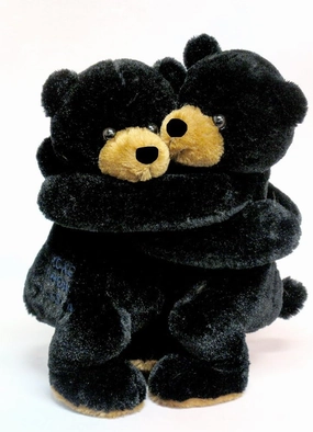 Wishpets Stuffed Animal - Soft Plush Toy for Kids - 10" Hugging Black Bears