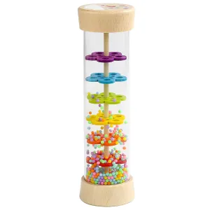 WODI Wooden Rain Stick Montessori Toys for Babies 6-12 Months,Baby Rattle Shaker Sensory Developmental Toy,Raindrops Musical Instrument Baby Musical Toys for 1 Year Old Toddler Kids