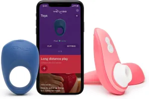 Womanizer Liberty 2 Pink Pleasure Air Clitoris Sucker with Travel Case & We-Vibe Pivot Vibrating Cock Ring - Couples Sex Toys Bundle