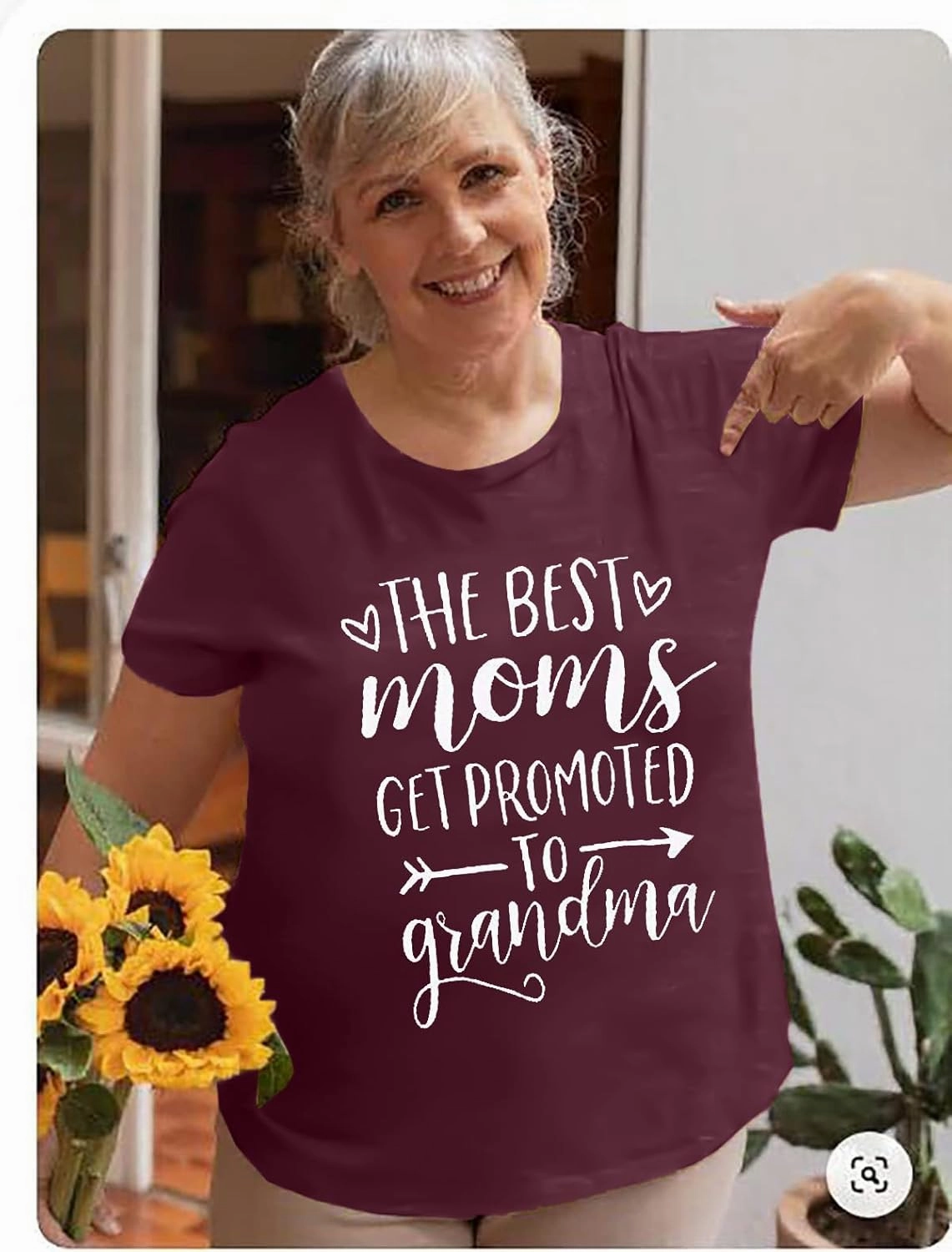 Women Best Moms Shirt Get Promoted to Grandma T Shirt Grandmother Gift Shirt Short Sleeve Casual Tee Top