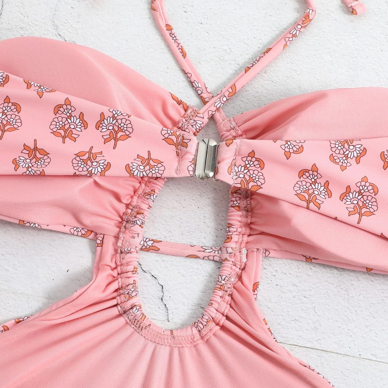 Women One Piece Swimsuit with Matching Cover Ups Floral Sexy Bikini Sets High Cut Push Up Two Pieces Bathing Suit