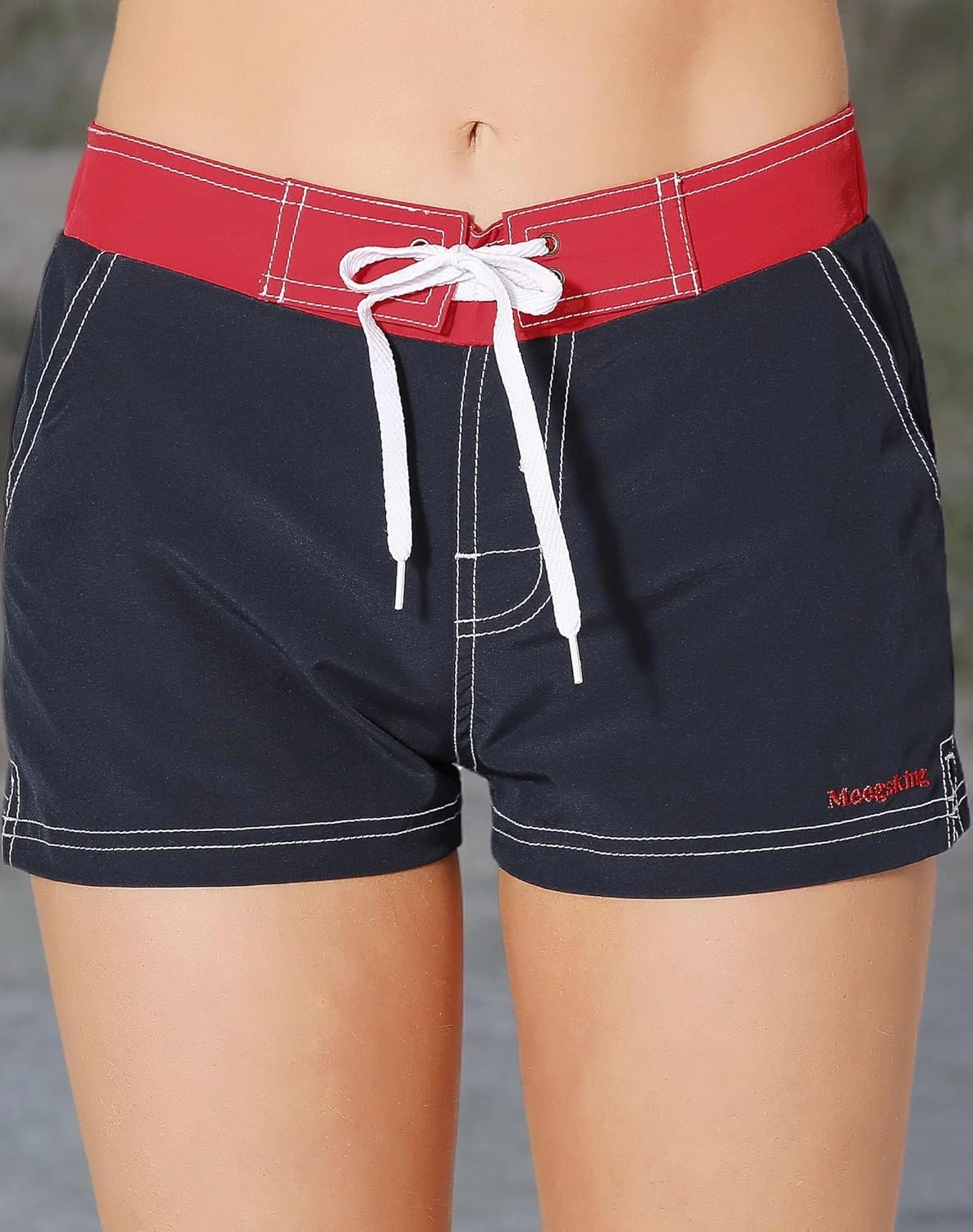 Women Quick Dry Swimwear Trunks Sports Board Shorts with Soft Briefs Inner Lining